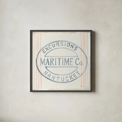 Floursack Nautical X by Danhui Nai. Shown in a sleek black glass frame for a contemporary gallery look. Available as an archival giclee rolled canvas, fine art paper, or poster print. SKU 50947a.