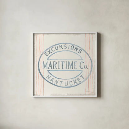 Floursack Nautical X by Danhui Nai. Shown in a crisp white glass frame for a clean and minimalist style. Available as an archival giclee rolled canvas, fine art paper, or poster print. SKU 50947a.