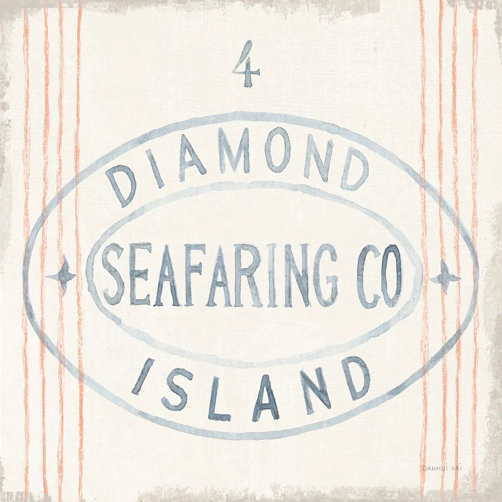 Floursack Nautical XI by Danhui Nai. SKU 50948a. Archival Giclee Fine art print for wall decor.