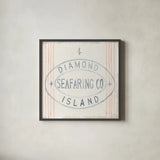 Floursack Nautical XI by Danhui Nai. Shown in a sleek black glass frame for a contemporary gallery look. Available as an archival giclee rolled canvas, fine art paper, or poster print. SKU 50948a.