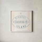 Floursack Nautical XI by Danhui Nai. Shown in a crisp white glass frame for a clean and minimalist style. Available as an archival giclee rolled canvas, fine art paper, or poster print. SKU 50948a.