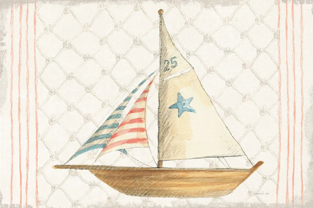 Floursack Nautical XII by Danhui Nai. SKU 52822i. Archival Giclee Fine art print for wall decor.