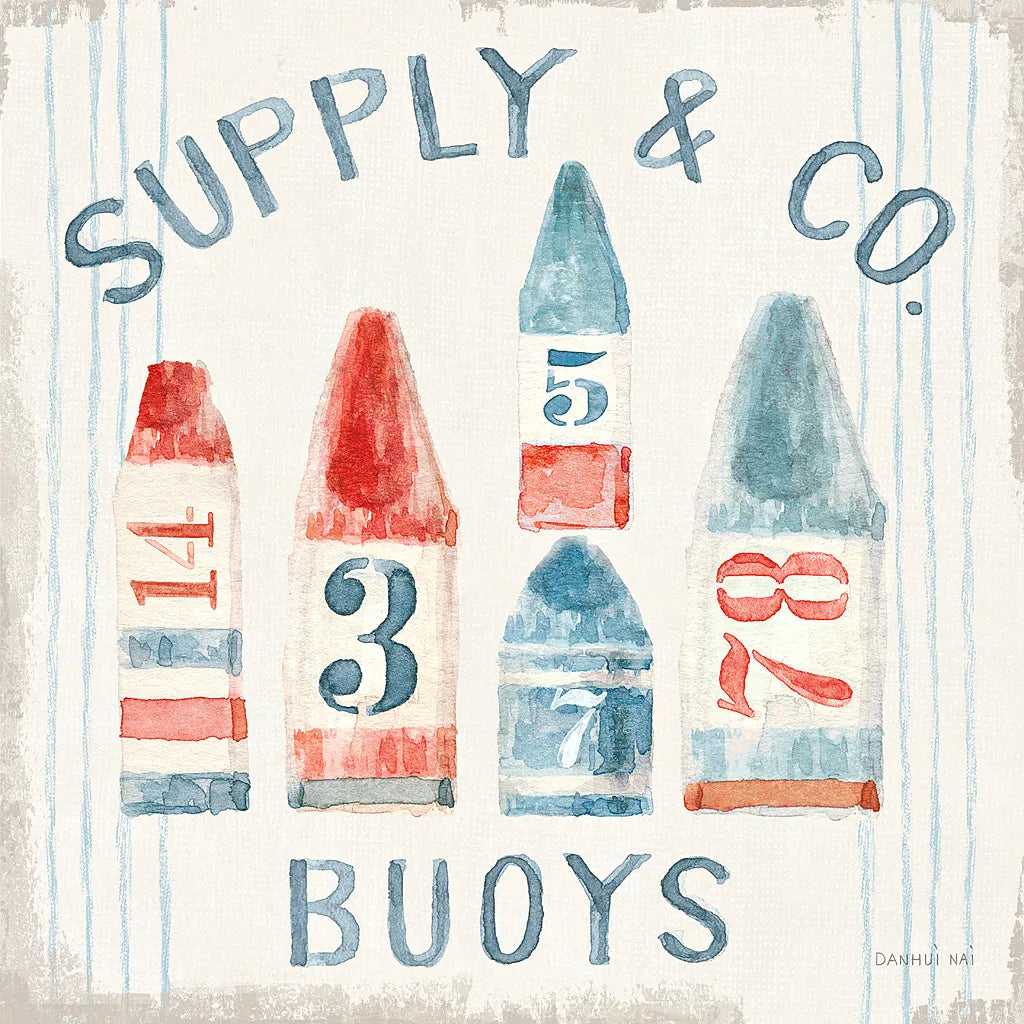 Floursack Nautical XV by Danhui Nai. SKU 55272a. Archival Giclee Fine art print for wall decor.