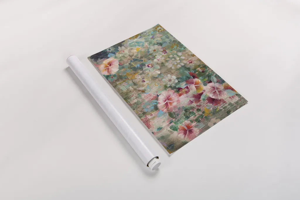 Flower Shower Crop by Danhui Nai. shown as a rolled paper print. Available as archival giclee rolled canvas, fine art paper, or poster print. SKU 28651i.