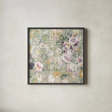 Flower Shower Light by Danhui Nai. Shown in a sleek black glass frame for a contemporary gallery look. Available as an archival giclee rolled canvas, fine art paper, or poster print. SKU 82347a.