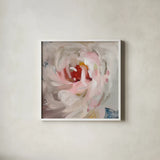 Flower Soul by Danhui Nai. Shown in a crisp white glass frame for a clean and minimalist style. Available as an archival giclee rolled canvas, fine art paper, or poster print. SKU 75715a.