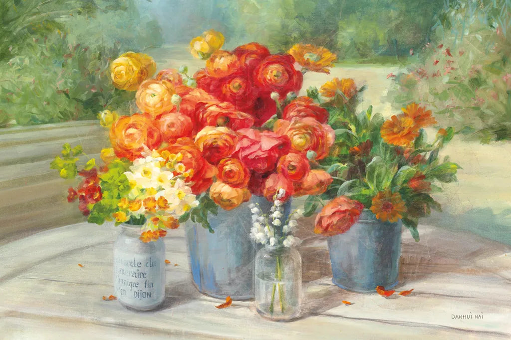 Flowers from the Garden by Danhui Nai. SKU 93164i. Archival Giclee Fine art print for wall decor.