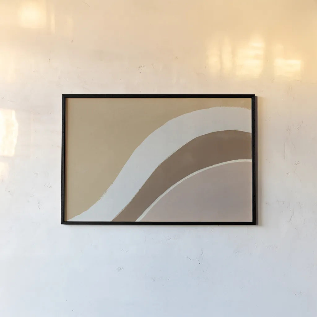 Flowing II Neutral Crop by Danhui Nai. shown as a paper print in a black flame. Available as a archival giclee rolled canvas, fine art paper, or poster print. SKU 75820i.