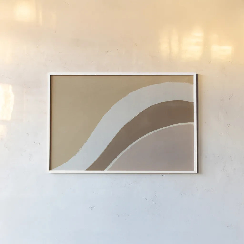 Flowing II Neutral Crop by Danhui Nai. shown as a paper print in a white frame. Available as a archival giclee rolled canvas, fine art paper, or poster print. SKU 75820i.