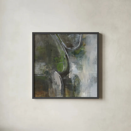 Forest Feel II by Danhui Nai. Shown in a sleek black glass frame for a contemporary gallery look. Available as an archival giclee rolled canvas, fine art paper, or poster print. SKU 81744a.
