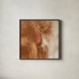 Forest Feel II Autumn by Danhui Nai. Shown in a sleek black glass frame for a contemporary gallery look. Available as an archival giclee rolled canvas, fine art paper, or poster print. SKU 81949a.
