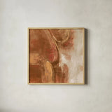 Forest Feel II Autumn by Danhui Nai. Shown in a natural wood glass frame for a timeless modern aesthetic. Available as an archival giclee rolled canvas, fine art paper, or poster print. SKU 81949a.