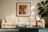 Forest Feel II Autumn by Danhui Nai. Displayed in a glass frame with matte in a clean modern living room. Available as an archival giclee rolled canvas, fine art paper, or poster print. SKU 81949a.