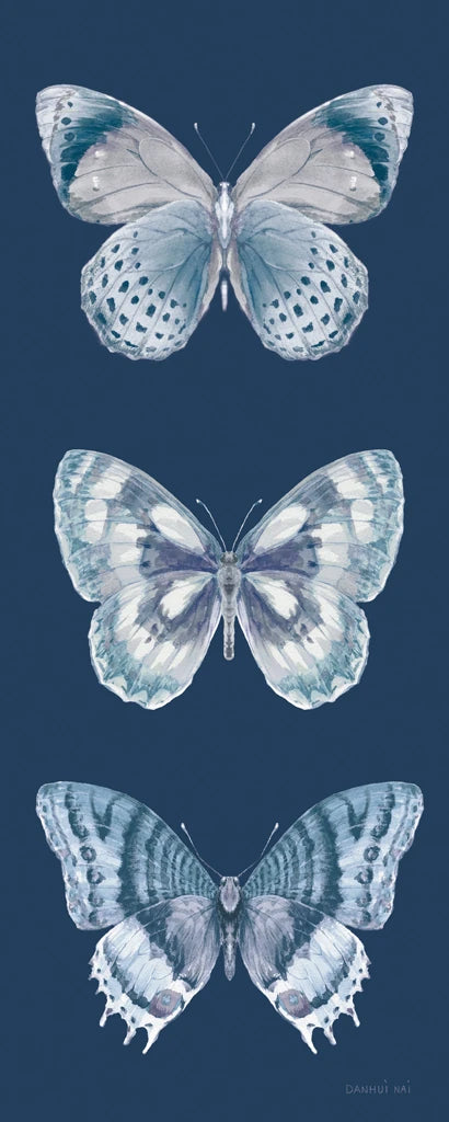 Fragile Wings Butterfly Panel Blue by Danhui Nai