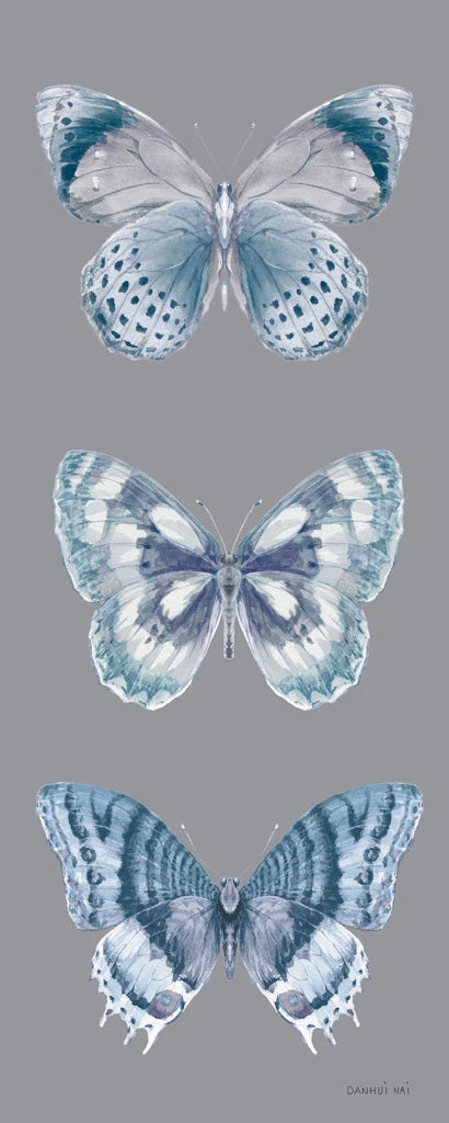 Fragile Wings Butterfly Panel Gray by Danhui Nai