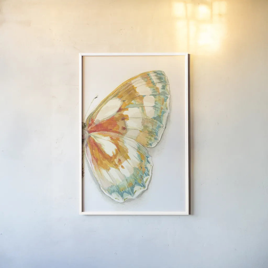 Fragile Wings IV by Danhui Nai. shown as a paper print in a white frame. Available as a archival giclee rolled canvas, fine art paper, or poster print. SKU 65688h.