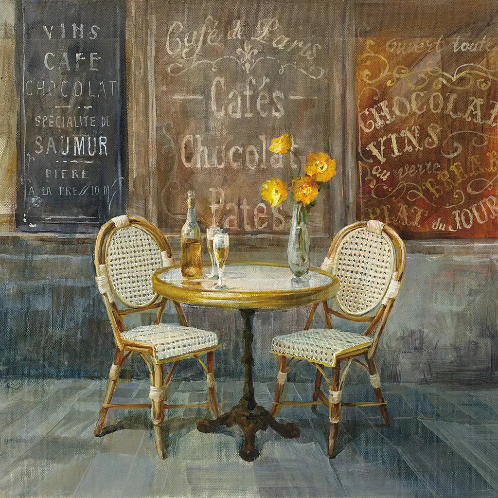 French Cafe by Danhui Nai. SKU 25905a. Archival Giclee Fine art print for wall decor.