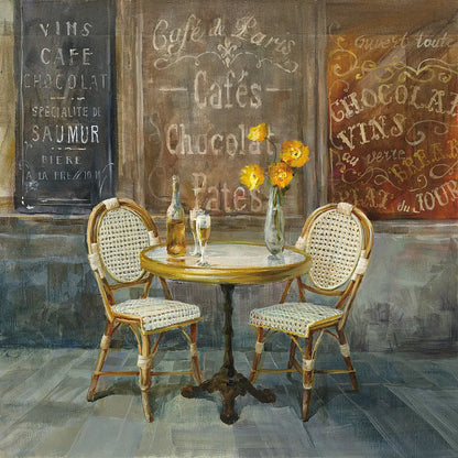 French Cafe by Danhui Nai. SKU 25905a. Archival Giclee Fine art print for wall decor.