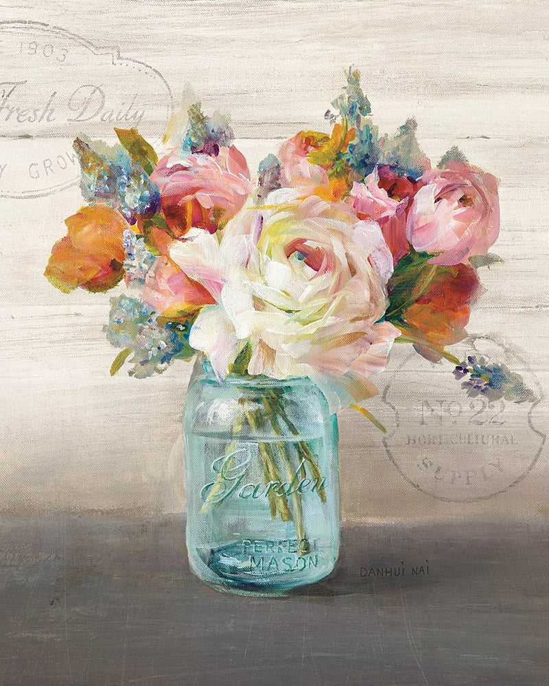 French Cottage Bouquet II Crop by Danhui Nai