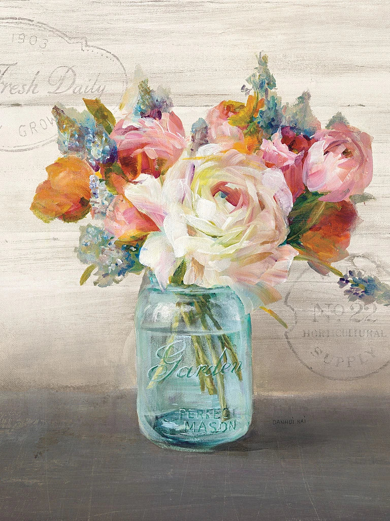 French Cottage Bouquet II Crop by Danhui Nai