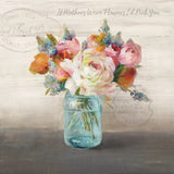French Cottage Bouquet II Mothers by Danhui Nai. SKU 41686a. Archival Giclee Fine art print for wall decor.