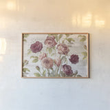French Roses I by Danhui Nai. shown as a paper print in a natural frame. Available as a archival giclee rolled canvas, fine art paper, or poster print. SKU 46484i.