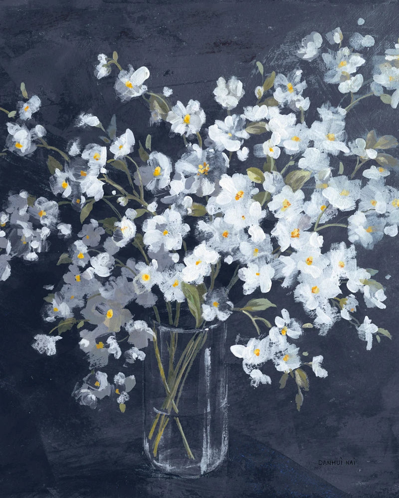 Fresh White Bouquet Indigo Crop by Danhui Nai