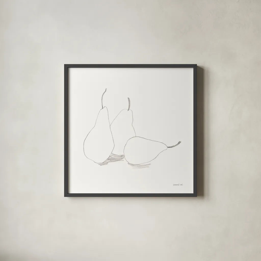 Fruitful I by Danhui Nai. Shown in a sleek black glass frame for a contemporary gallery look. Available as an archival giclee rolled canvas, fine art paper, or poster print. SKU 85212a.