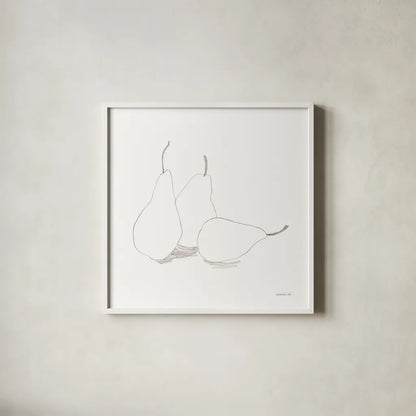 Fruitful I by Danhui Nai. Shown in a crisp white glass frame for a clean and minimalist style. Available as an archival giclee rolled canvas, fine art paper, or poster print. SKU 85212a.