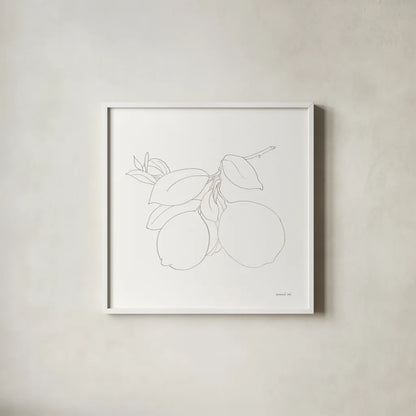 Fruitful II by Danhui Nai. Shown in a crisp white glass frame for a clean and minimalist style. Available as an archival giclee rolled canvas, fine art paper, or poster print. SKU 85213a.