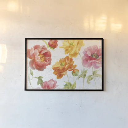 Full Bloom I by Danhui Nai. shown as a paper print in a black flame. Available as a archival giclee rolled canvas, fine art paper, or poster print. SKU 61367i.