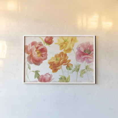 Full Bloom I by Danhui Nai. shown as a paper print in a white frame. Available as a archival giclee rolled canvas, fine art paper, or poster print. SKU 61367i.