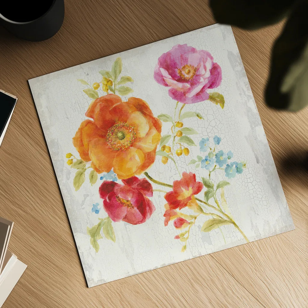 Full Bloom II by Danhui Nai. Shown as a detailed flat fine art print, highlighting archival giclee quality. Available as an archival giclee rolled canvas, fine art paper, or poster print. SKU 61368a.