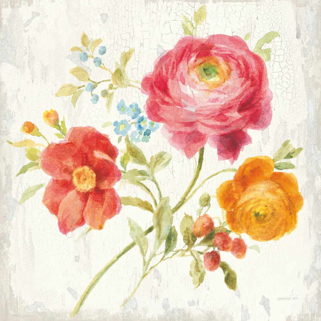 Full Bloom III by Danhui Nai. SKU 61369a. Archival Giclee Fine art print for wall decor.