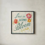 Full Bloom X Floral by Danhui Nai. Shown in a sleek black glass frame for a contemporary gallery look. Available as an archival giclee rolled canvas, fine art paper, or poster print. SKU 61816a.