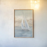 Full Sail I Crop by Danhui Nai. shown as a paper print in a natural frame. Available as a archival giclee rolled canvas, fine art paper, or poster print. SKU 70936h.