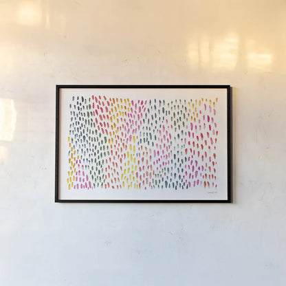 Fullness of Dots by Danhui Nai. shown as a paper print in a black flame. Available as a archival giclee rolled canvas, fine art paper, or poster print. SKU 70423i.