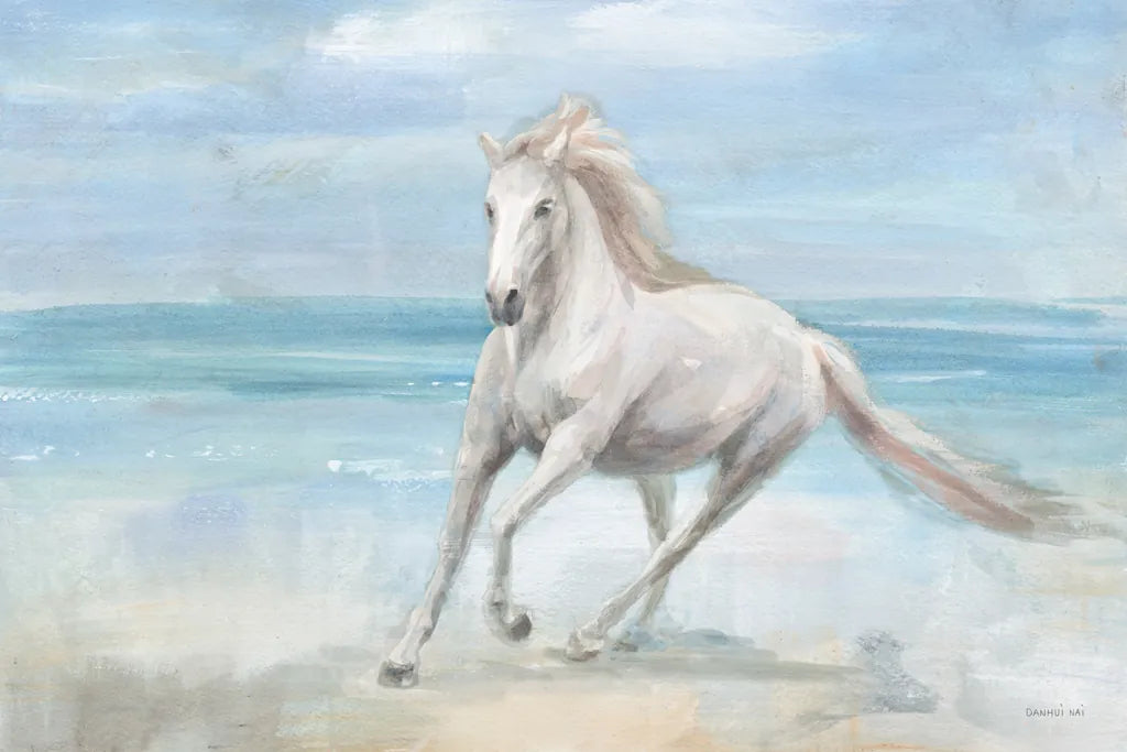 Gallop on the Beach by Danhui Nai. SKU 82190i. Archival Giclee Fine art print for wall decor.