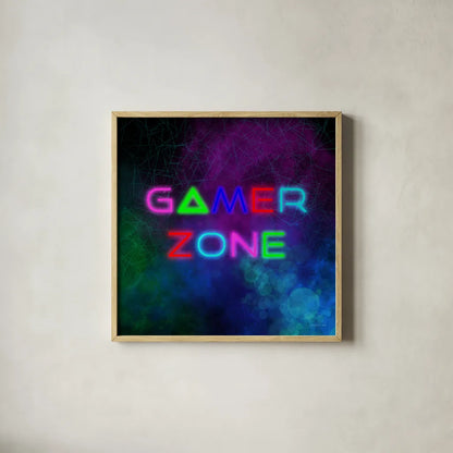 Game On II by Danhui Nai. Shown in a natural wood glass frame for a timeless modern aesthetic. Available as an archival giclee rolled canvas, fine art paper, or poster print. SKU 83919a.