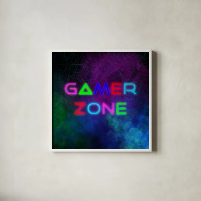Game On II by Danhui Nai. Shown in a crisp white glass frame for a clean and minimalist style. Available as an archival giclee rolled canvas, fine art paper, or poster print. SKU 83919a.