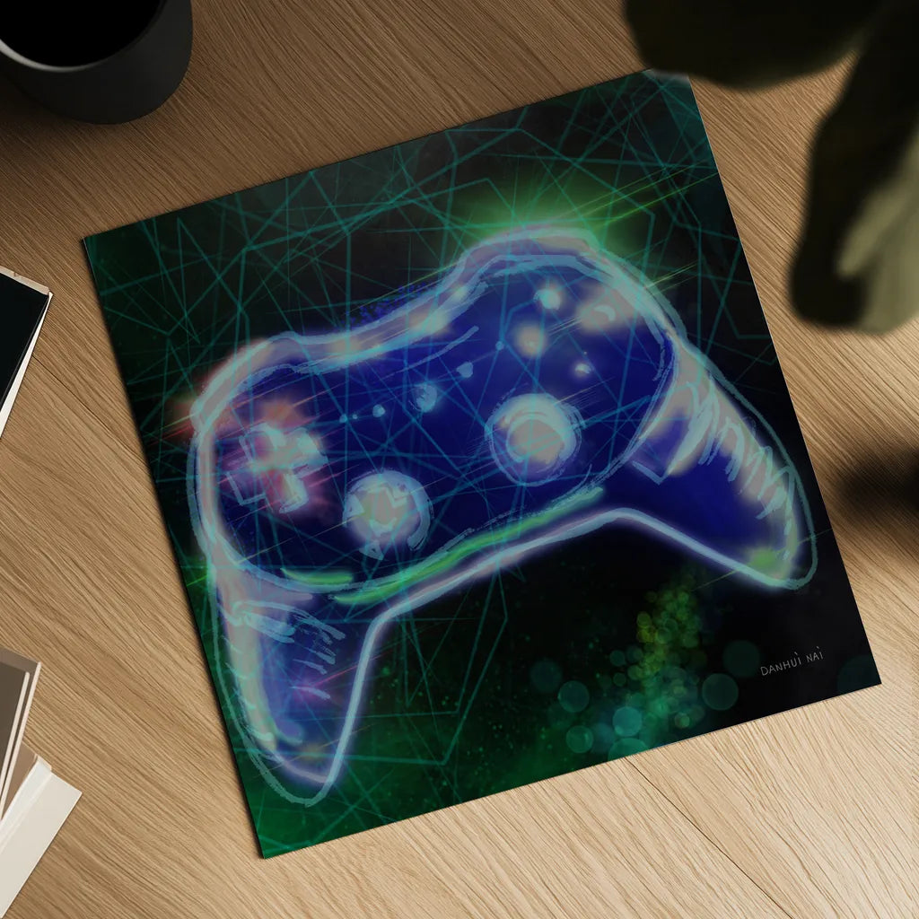 Game On III by Danhui Nai. Shown as a detailed flat fine art print, highlighting archival giclee quality. Available as an archival giclee rolled canvas, fine art paper, or poster print. SKU 85232a.