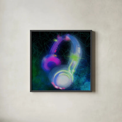 Game On IV by Danhui Nai. Shown in a sleek black glass frame for a contemporary gallery look. Available as an archival giclee rolled canvas, fine art paper, or poster print. SKU 85233a.