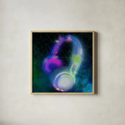 Game On IV by Danhui Nai. Shown in a natural wood glass frame for a timeless modern aesthetic. Available as an archival giclee rolled canvas, fine art paper, or poster print. SKU 85233a.