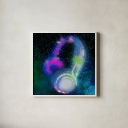 Game On IV by Danhui Nai. Shown in a crisp white glass frame for a clean and minimalist style. Available as an archival giclee rolled canvas, fine art paper, or poster print. SKU 85233a.