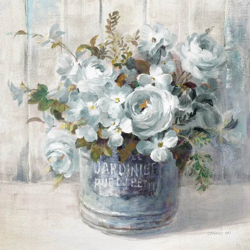 Garden Blooms I Blue Crop by Danhui Nai. SKU 44811a. Archival Giclee Fine art print for wall decor.