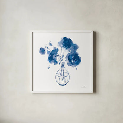 Garden Cuttings II by Danhui Nai. Shown in a crisp white glass frame for a clean and minimalist style. Available as an archival giclee rolled canvas, fine art paper, or poster print. SKU 75565a.