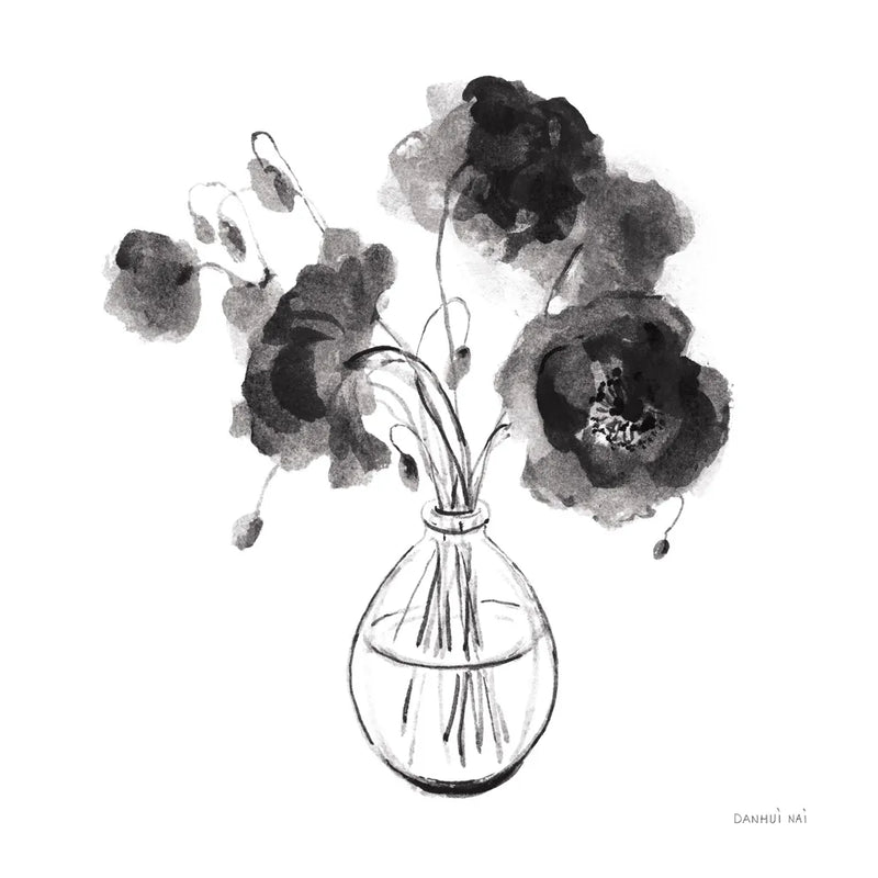 Garden Cuttings II Black by Danhui Nai. SKU 77415a. Archival Giclee Fine art print for wall decor.
