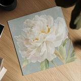 Garden Peony Neutral Crop by Danhui Nai. Shown as a detailed flat fine art print, highlighting archival giclee quality. Available as an archival giclee rolled canvas, fine art paper, or poster print. SKU 63221a.