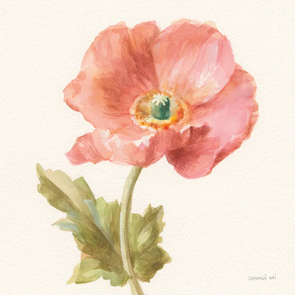 Garden Poppy Crop by Danhui Nai. SKU 30351a. Archival Giclee Fine art print for wall decor.