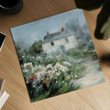 Garden View I by Danhui Nai. Shown as a detailed flat fine art print, highlighting archival giclee quality. Available as an archival giclee rolled canvas, fine art paper, or poster print. SKU 93393a.